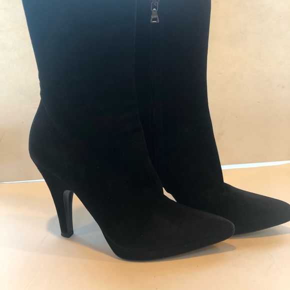 Prada mid calf black suede boots euro size 37.5 - Picture 2 of 11